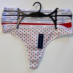 Tommy Hilfiger XL thongs stars blue red new 5 pack thong cotton NWT